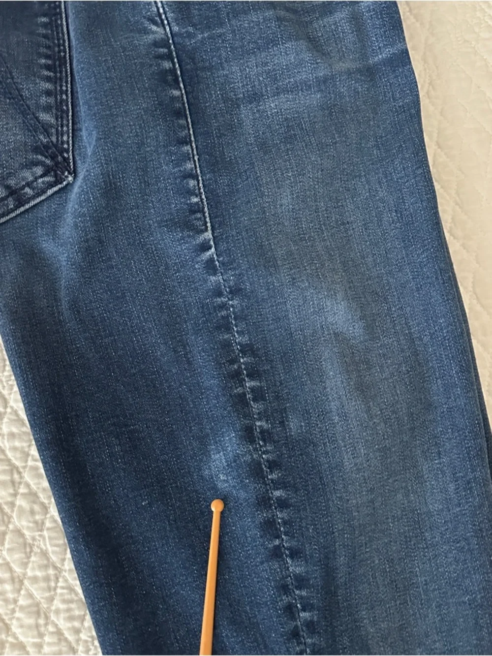 MOTHER Double Fray Charmer Crop Jean in Photo Finish Size 29